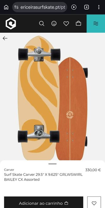 Surf skate carver