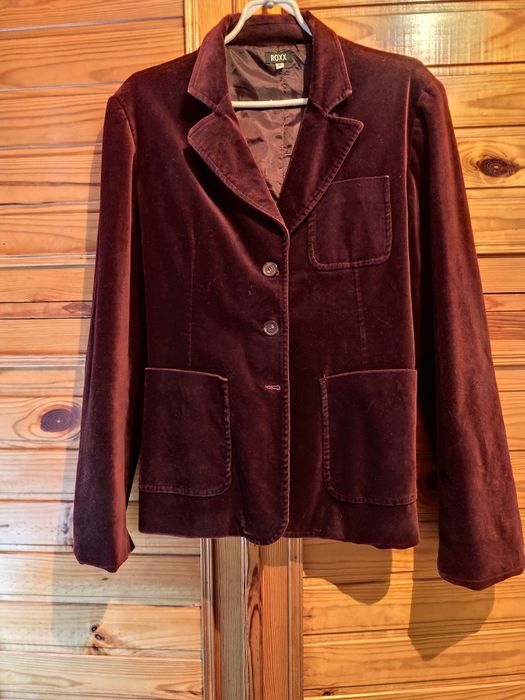 Жакет велюровий чудового кольору бордо