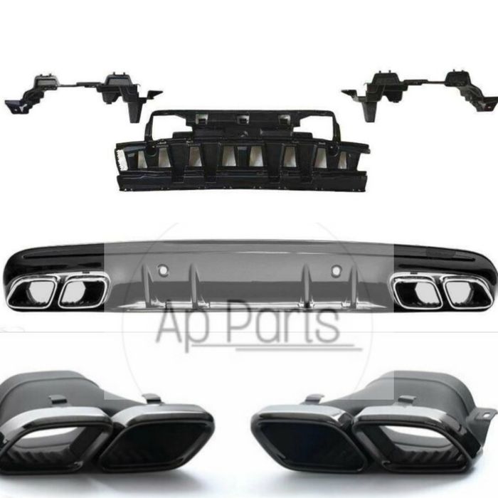 Mercedes W205 difusor amg C63 preto brilhante