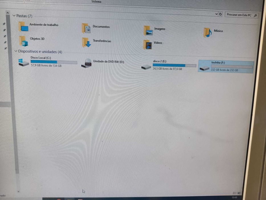 caixa e disco externo