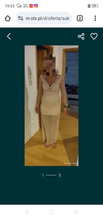 Sukienka tiulowa z cekinami