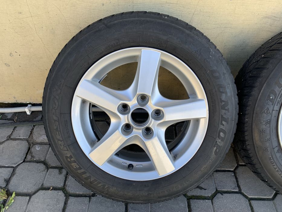 Koła Alufelgi 15” 5x112 + Opony Zimowe 195/65R15 VW Audi Skoda