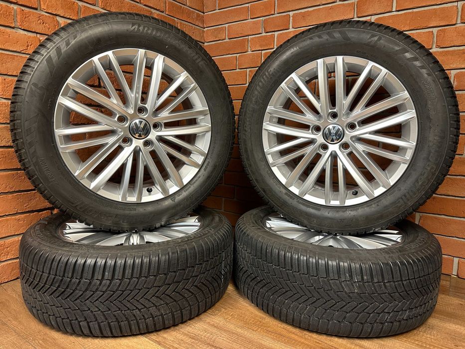 Koła Felgi 17 5x112 Volkswagen Tiguan Wielosezon Opony Jak nowe