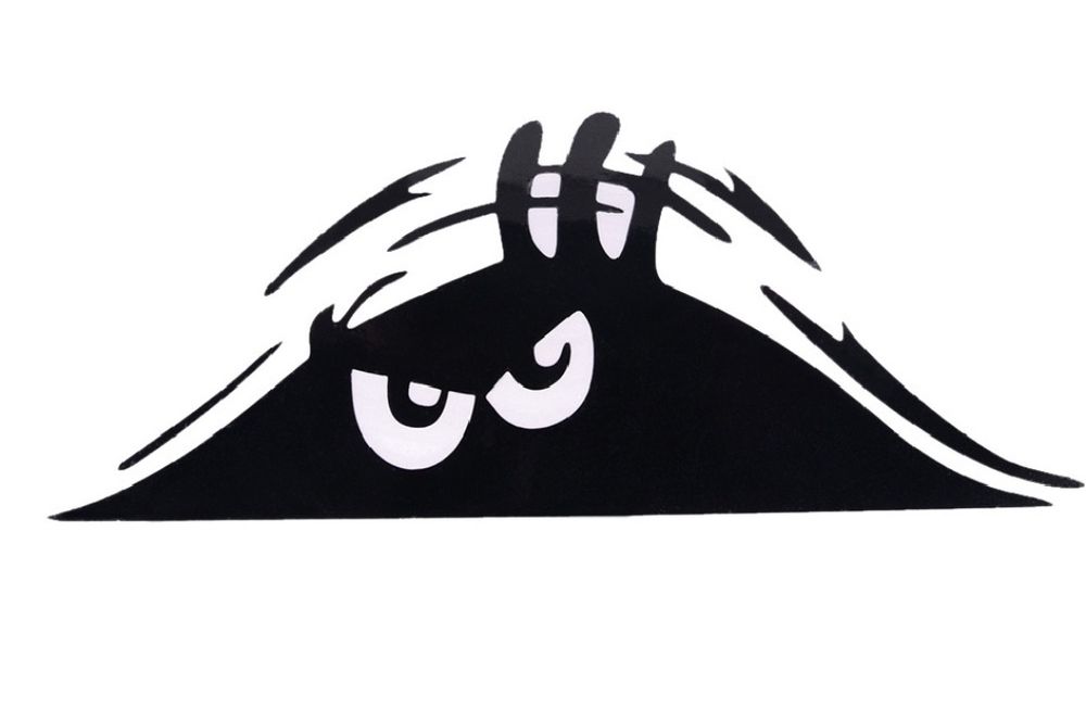 OCZY POTWÓR  - 19cm x 7cm - naklejka na auto ścianę laptop quad motor