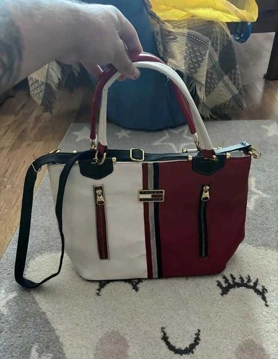 Torba na ramię Tommy Hilifger torebka shopper TH premium old money