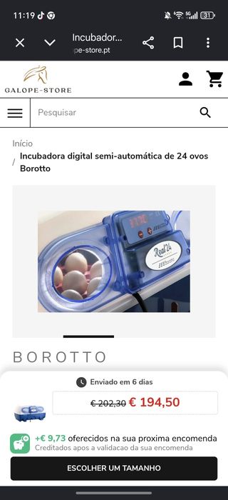 Incubadora praticamente nova