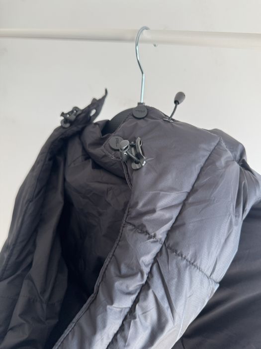 Casaco Polo Ralph Lauren acolchoado com capuz preto tamanho M