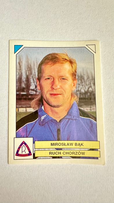 Liga Polska 97/98 naklejka nr 252 Mirosław Bąk Ruch Chorzów PANINI