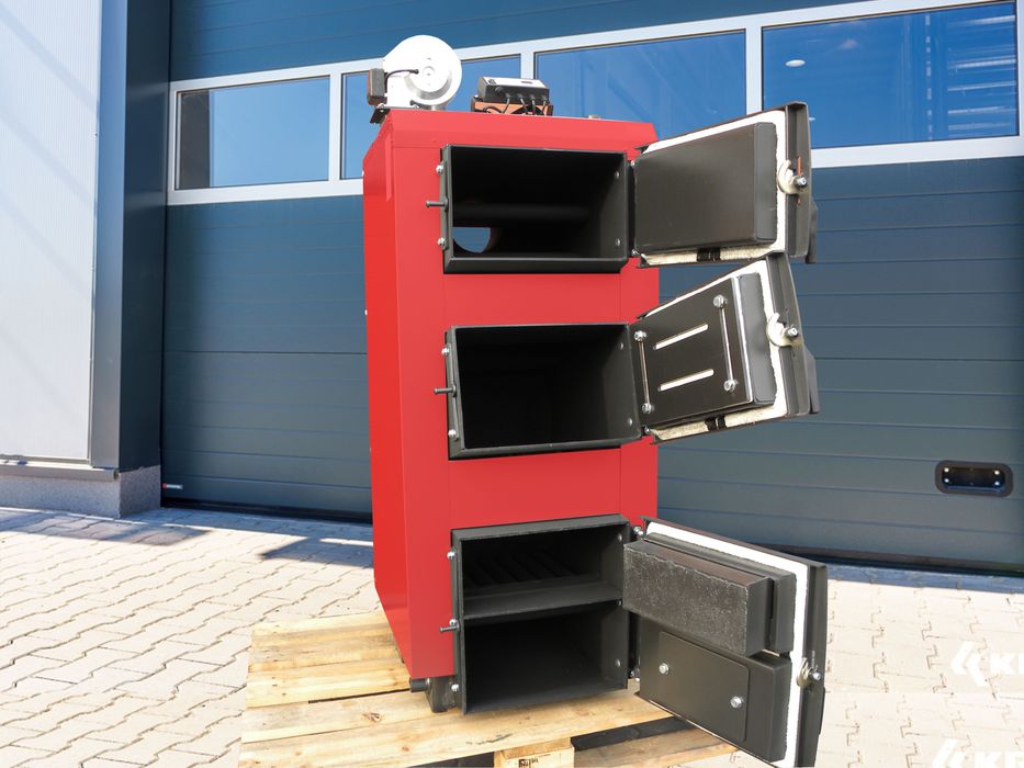 KOCIOŁ PIEC 16 kW drewno + węgiel, 4 kanały, DUŻY ZASYP, DOSTAWA 48H
