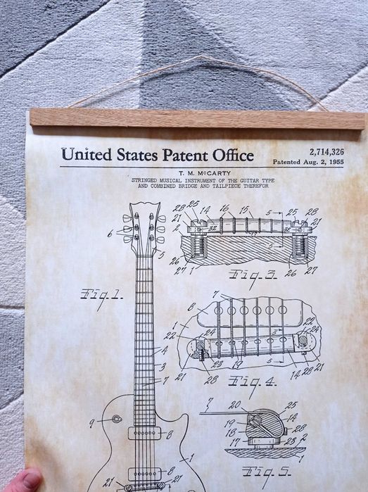 Plakat Obraz Grafika Gitara Les Paul (A2)