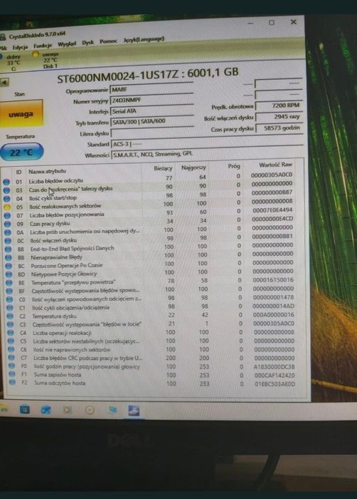 Dell Enterprise HDD 6TB | ST6000NM0024 | SATA 6Gb/s | 7200 RPM | Serwer / NAS / RAID