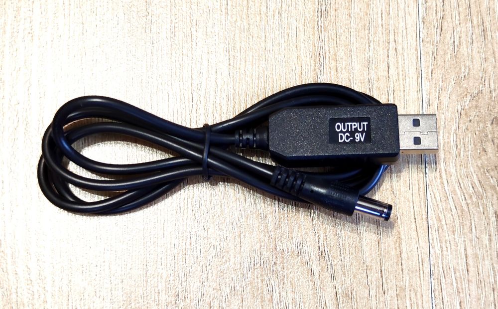 USB-кабель для роутера от PowerBank Повербанка USB-DC 2.1x5.5mm