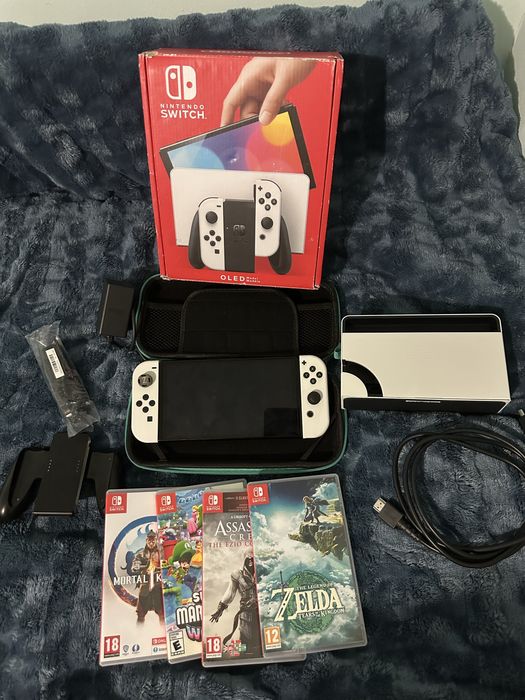 Nintendo switch oled + ігри, кп 128гб  ілі обмен