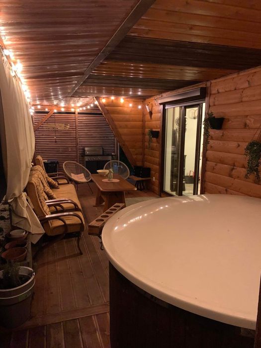 Domek nr 2 z jacuzzi (termobania), staw, sauna, staw, 10 osób