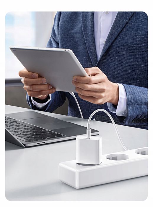 ŁADOWARKA DO IPHONE szybko ładuje kostka + kabel usb c 1 m