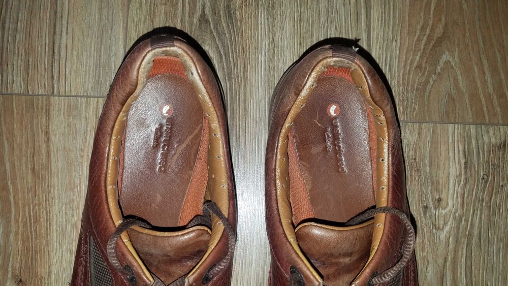Buty CLARKS Unstructured 42/43 27.5cm Skórzane* półbuty brązowe skóra