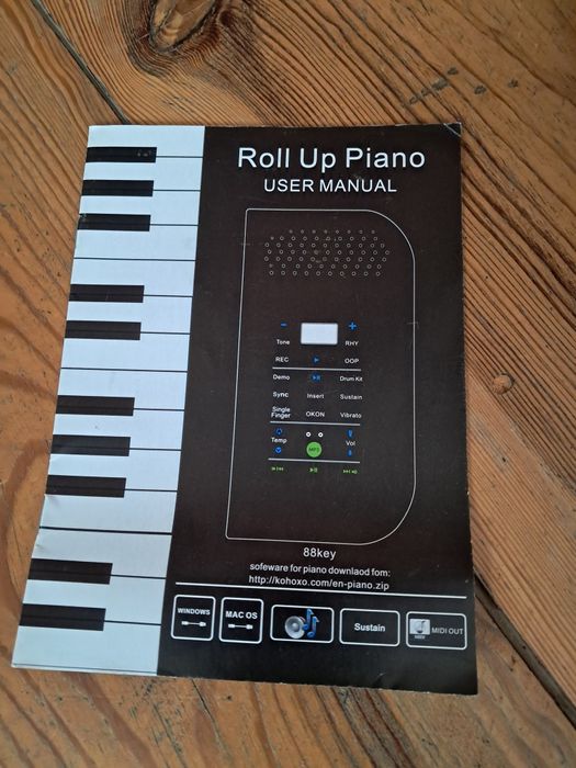 Profesjonalne silikonowe pianino zwijane 88key Konix