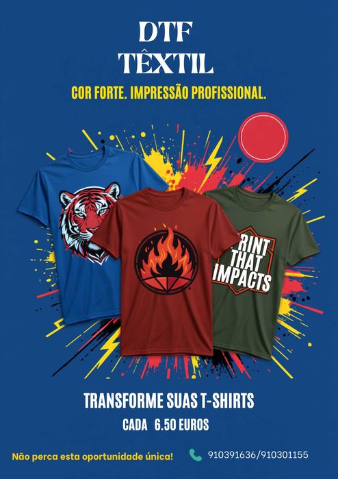 T-SHIRTS Estampadas em DTF