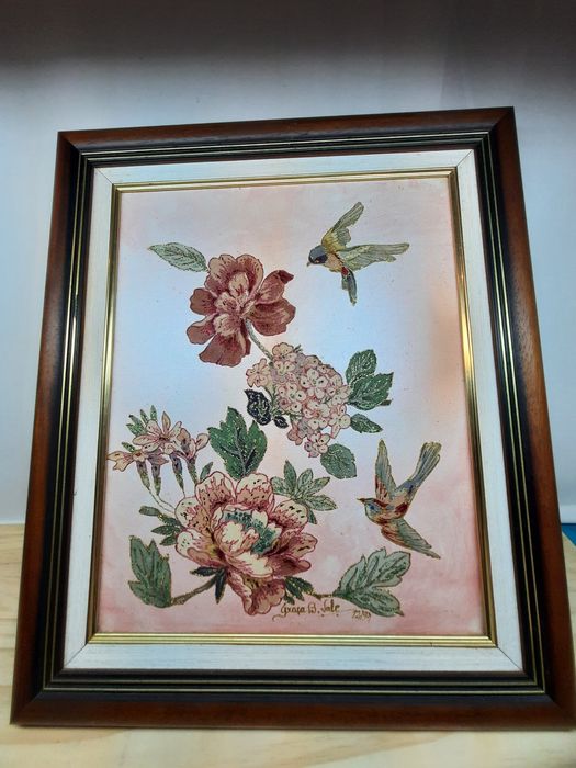 Quadro em tela pintado à mão