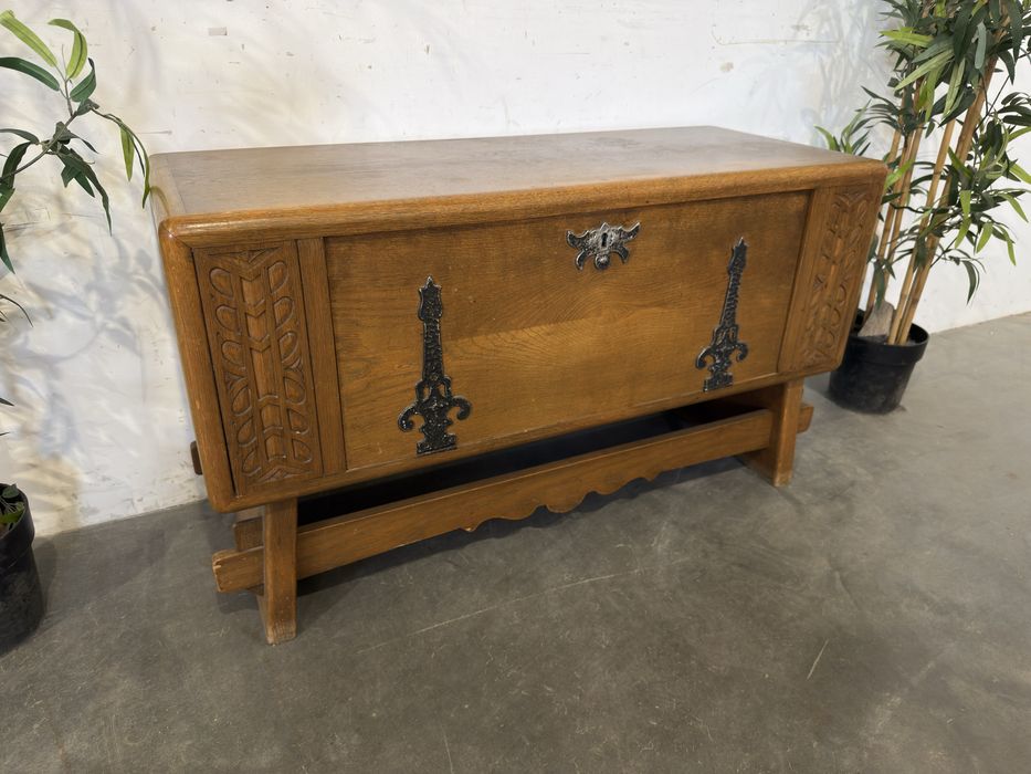 Ładna dębowa skrzynia komoda lite drewno dowóz wysyłka