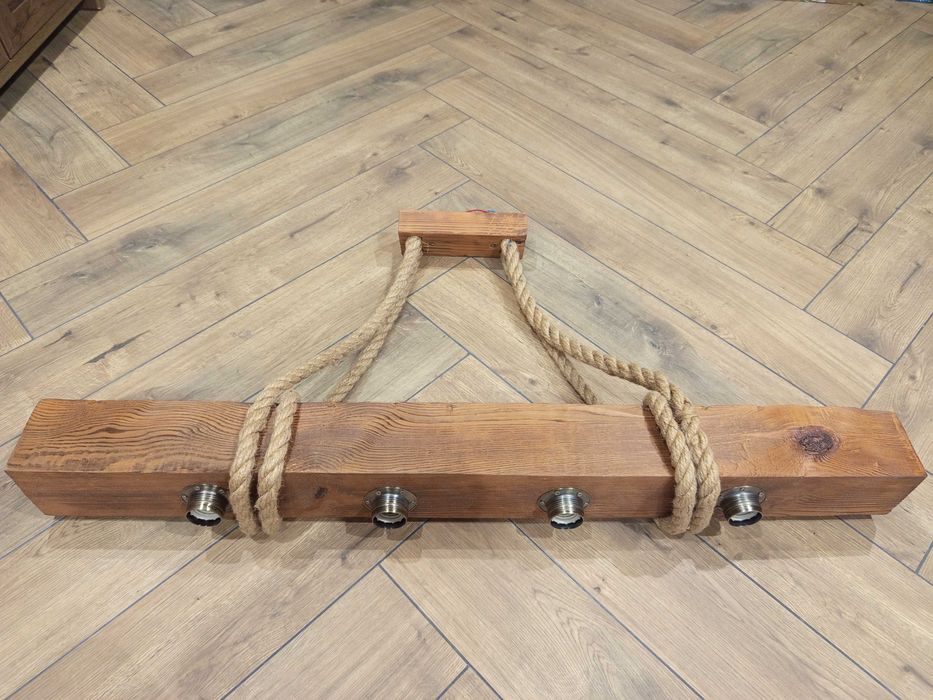 Lampa wisząca drewniana