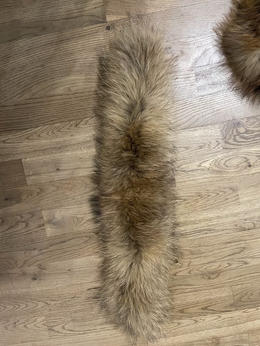 Kołnierz szal jenot lisa futro naturalne