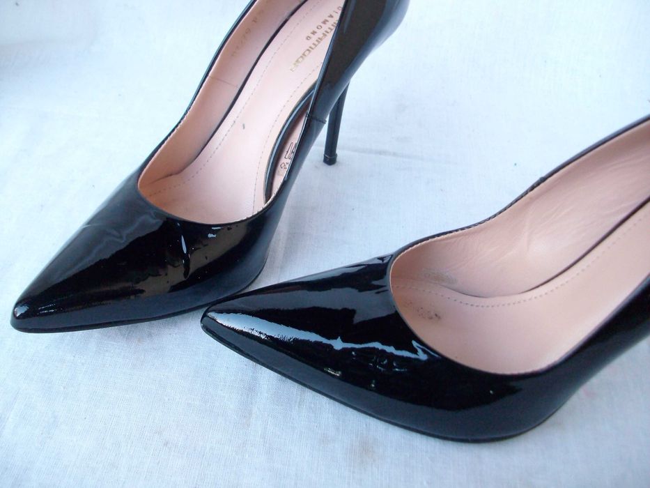 Prima Moda PrimaModa klasyczne skórzane szpilki lakierki szpic 36