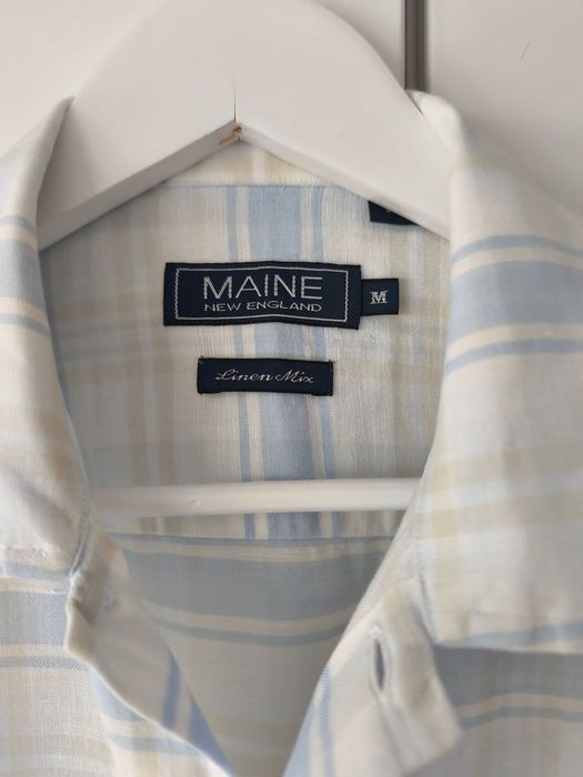 Męska koszula lniana z krótkim rękawem rozmiar M/L