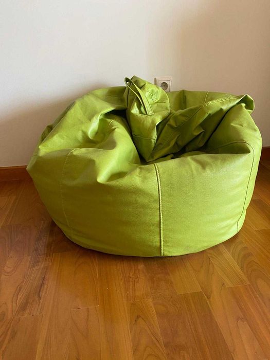 Pufe verde, cor lima
