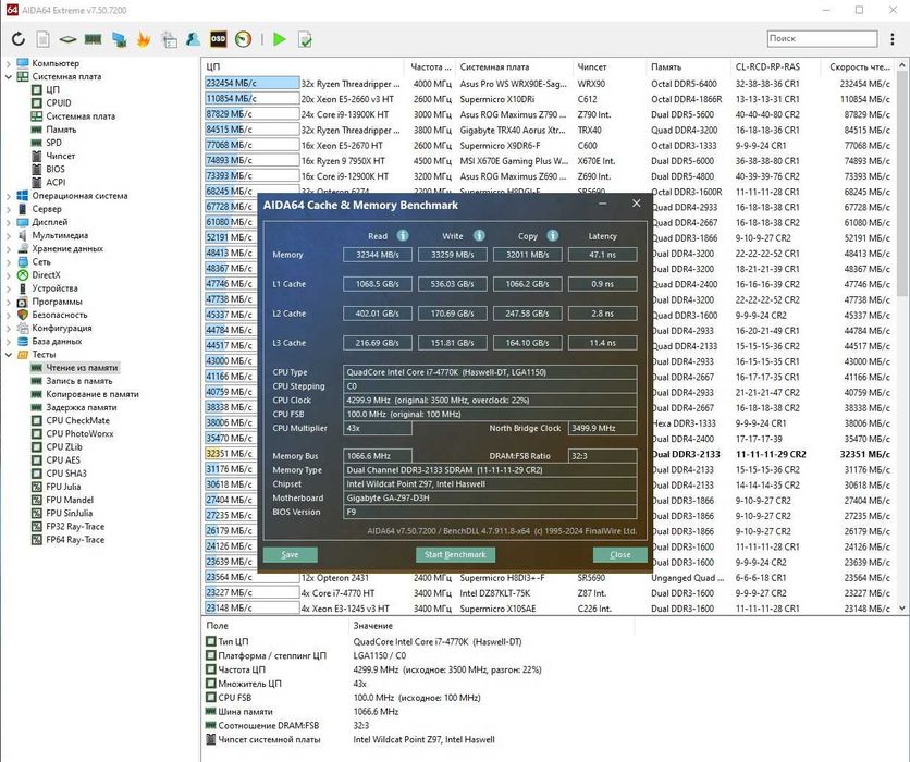 Комплект Gigabyte GA-Z97M-D3H+4770К+16Gb ОЗУ, s1150