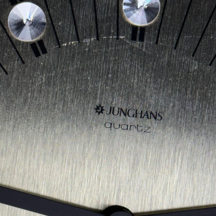 Kryształowy zegar lata 70 w stylu glamour Junghans Quartz b51/03012
