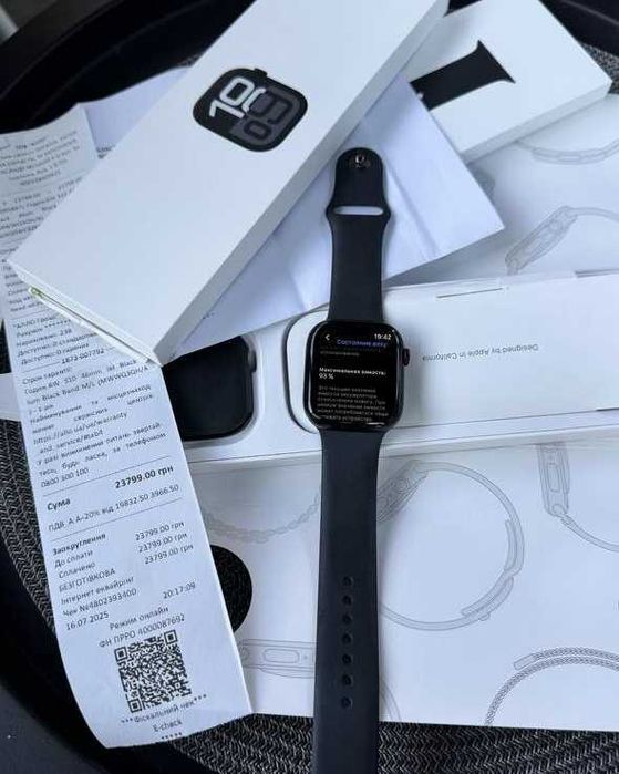 Apple watch 10 46mm jet black на гарантії