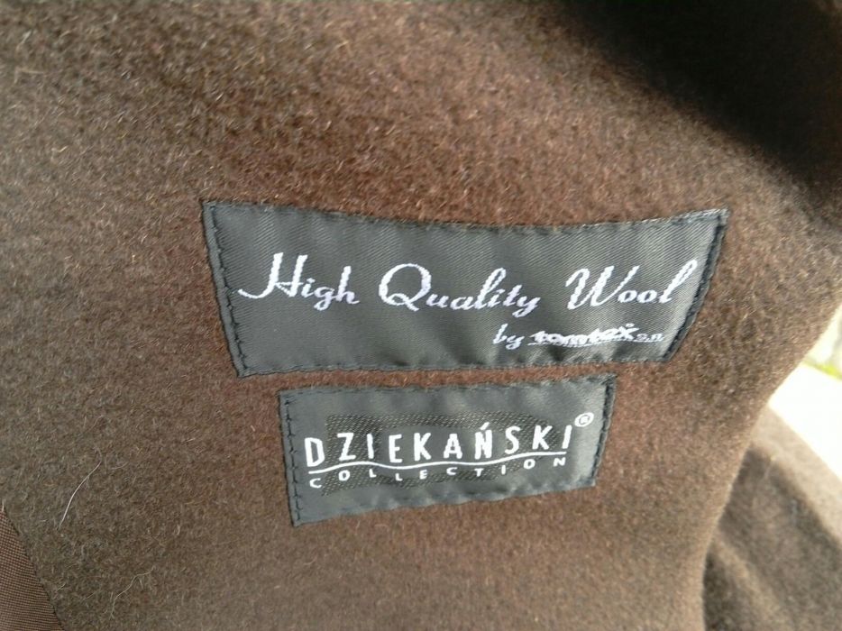 Płaszcz premium czekolada dziekański idealny 40
