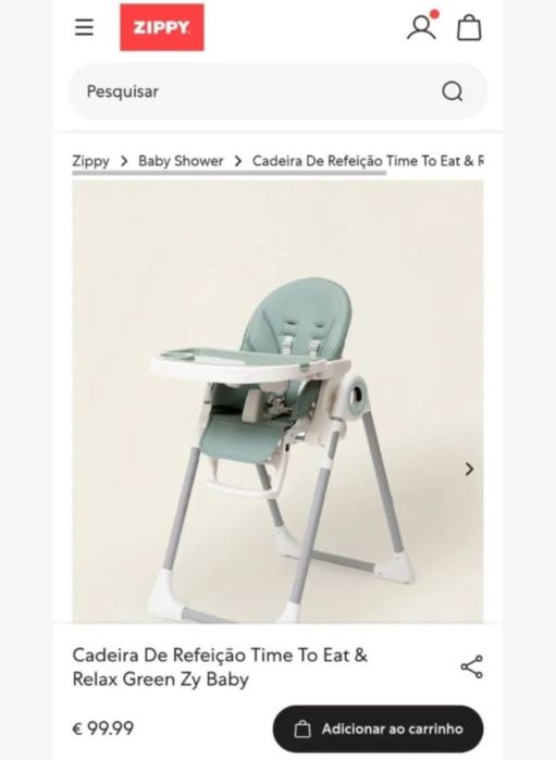 Cadeira de refeicao para bebe - Time to eat & relax Green Zy Baby