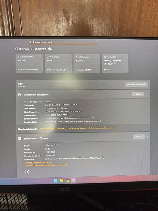 Pc Gamer bom desempenho (pronto a jogar)