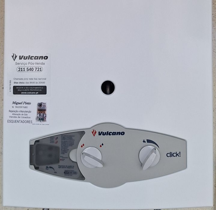 Esquentador Vulcano Inteligente Gás Garrafa 11Litros