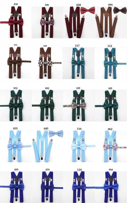 Komplet Szelki Męskie I Mucha Męska Granatowe