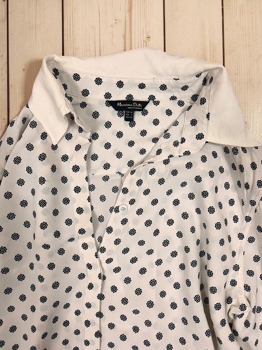 Massimo Dutti roz. 38 damska bluzka koszula wiskoza wzór women’s viscose blouse shirt
