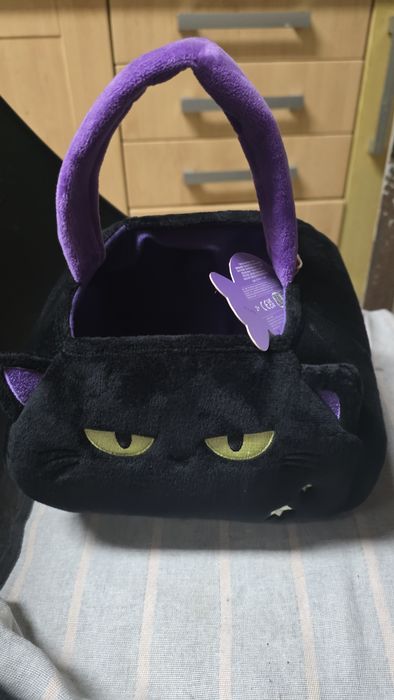 Cesta halloween legami gato preto