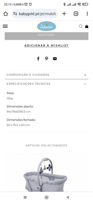 Berço Next2Me Chicco magic