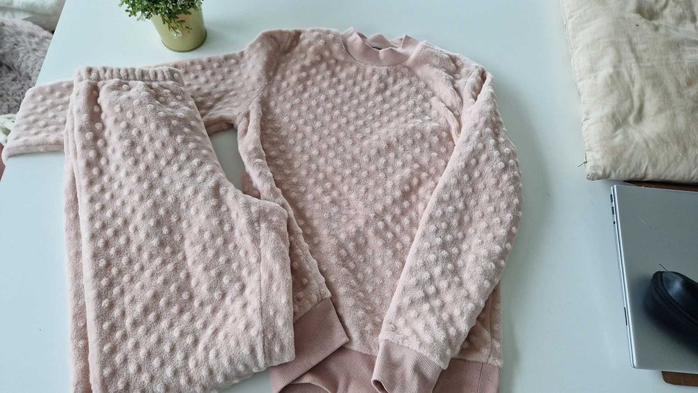 Pijama polar rosa mulher, tamanho S