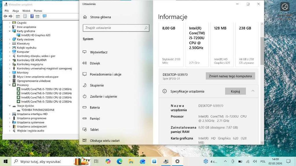Acer Spin 3 SP513 14" FHD IPS 360°/i5-7200U/ 8 GB/ SSD256GB/ UHD620