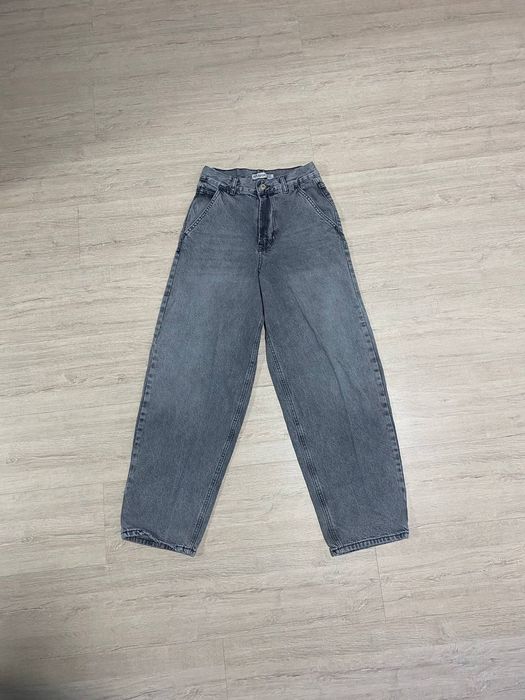 Джинси Basic, сірі, широкого крою (baggy),