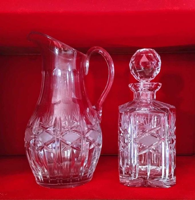 Serviço copos cristal 64 peças Bohemia