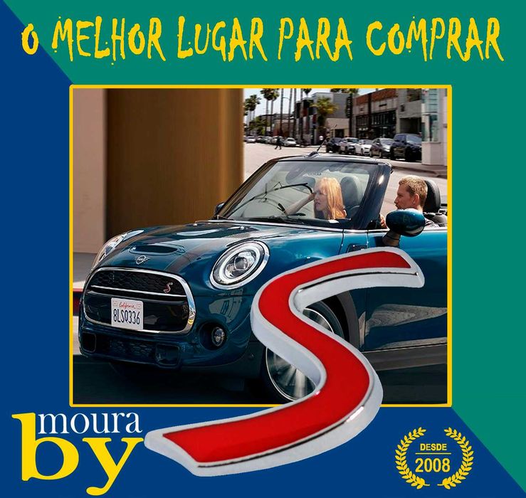 decoração Mini Cooper emblemas frontais e traseiros interiores