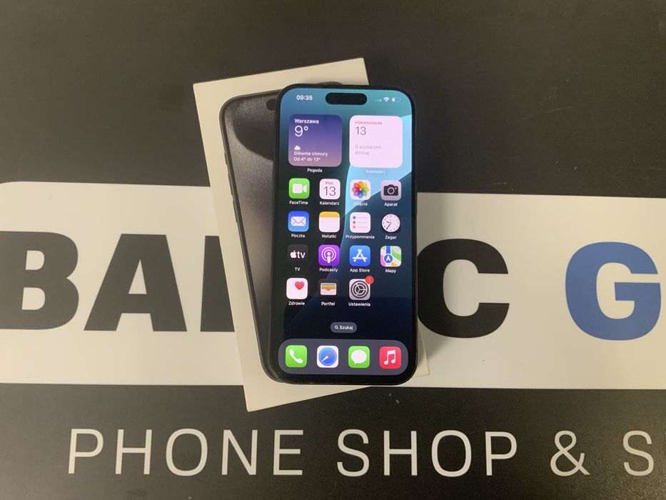 Sklep ladny Apple Iphone 15 Pro 128Gb black bateria 89%