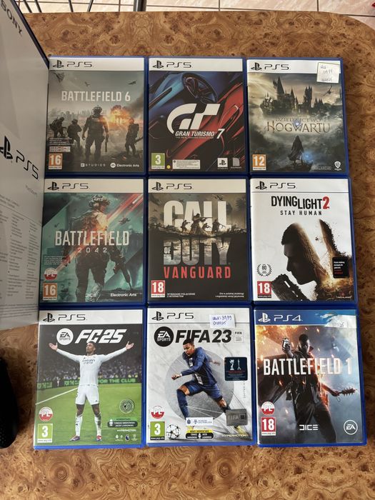 Ps5 chassis 1tb + 2 pady + 9 gier Poraj • OLX.pl