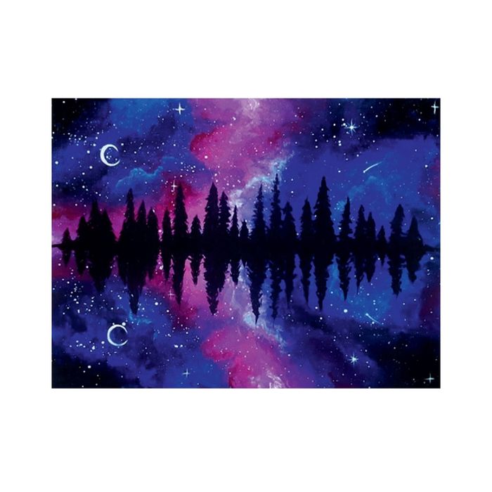 Diamond painting haft diamentowy - ciemna noc (15643)