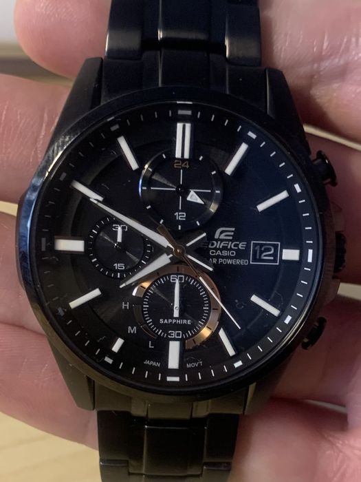 Casio 5529EFB-560 Mecanismo Solar (Black Edition Edição Limitada Ásia)
