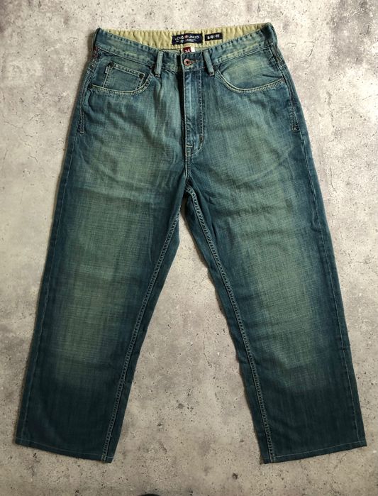 Оригінальні вінтажні джинси Ecko Unltd Baggy Fit розміру 34 селвідж Selvedge дизайнерські Streatwear скейтерські Y2K SK8 Rap рeп Dickies Carhartt